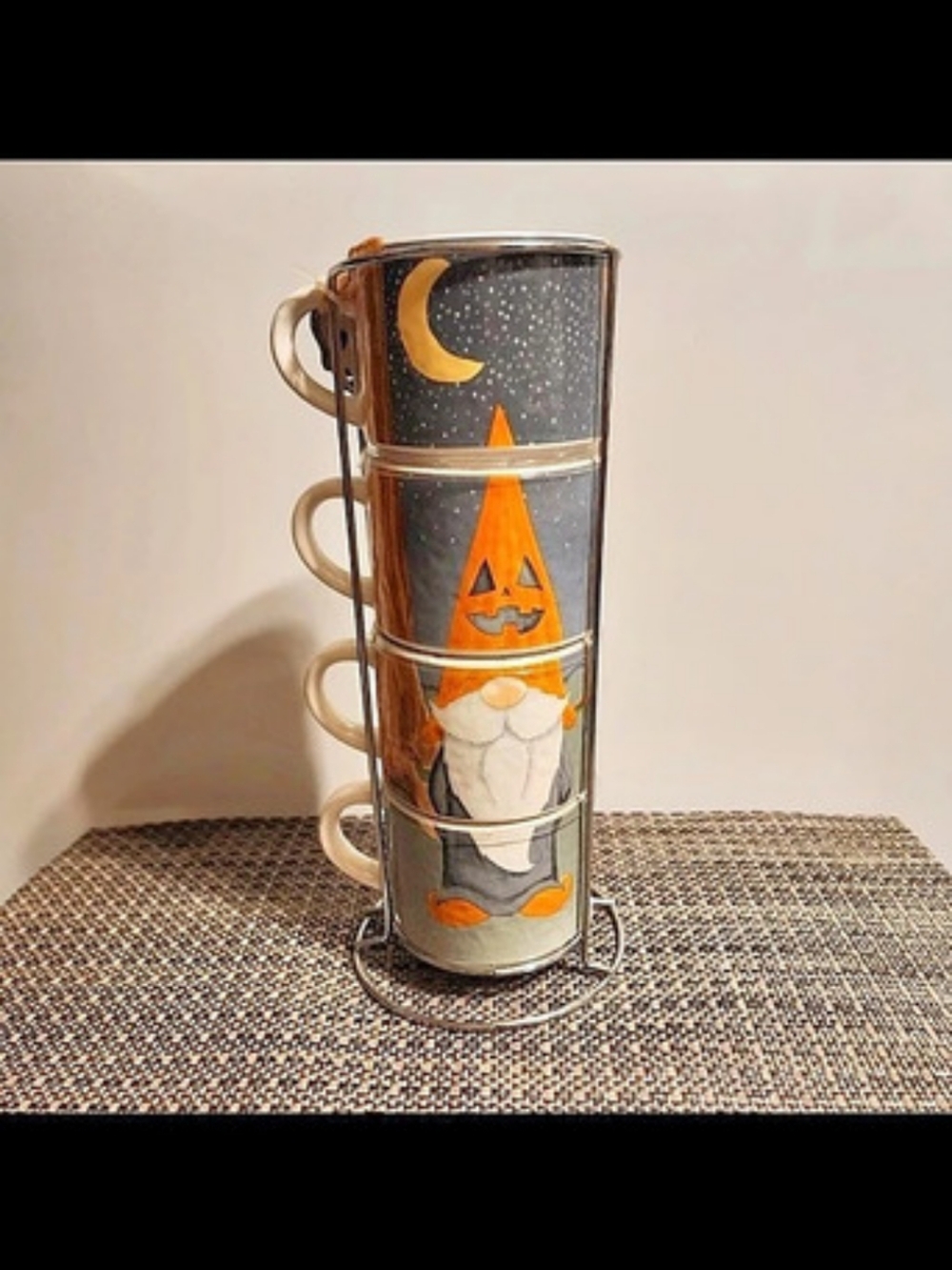 Falll Halloween Gnome Stackable Mug Set